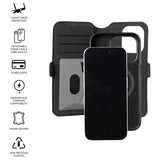 3SIXT iPhone 15 Pro NeoWallet (Black) Folio Case & Wallet Card Holder