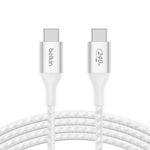 Belkin USB-C Charge Cable 240W 2M White Male-Male