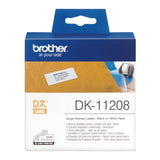 Brother DK-11208 Genuine Labels  38x90mm (x400) White Paper Die Cut DK1108 for QL Series