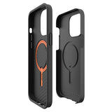 ZAGG Gear4 Denali Case iPhone 14 Pro Max Case (Black/Orange) Slim Protection with MagSafe Support