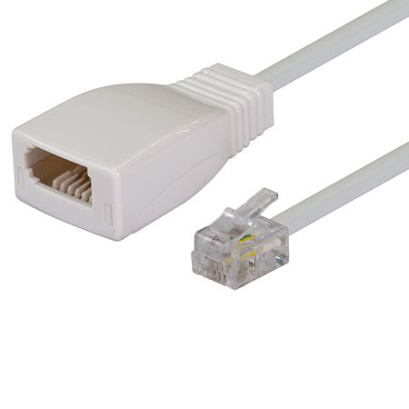 Cable Phone BT to RJ11 Adapter 8cm RJ11 Plug (M) to BT Socket (F)