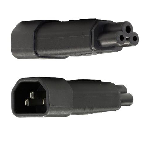 Power Cable Adapter Clover C5 Male to IEC C14 Male (Black)