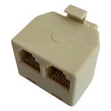 Cable Phone Adapter RJ11 Dual Splitter (M to FF) RJ11 Plug (M) to 2x RJ11 Sockets (F)