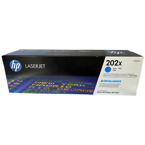 HP Toner 202X Cyan (2500 pages) High Yield CF501X (Genuine)