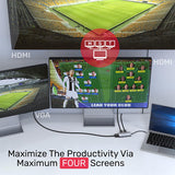 Unitek USB-C to 5-port Dual HDMI USB Hub (Space Grey) 5-in-1